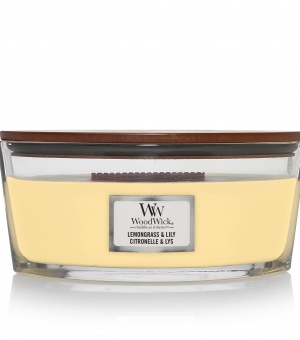 WoodWick - WoodWick Ellipse Scented Candle with Crackling Wick | White Tea & Jasmine | Up