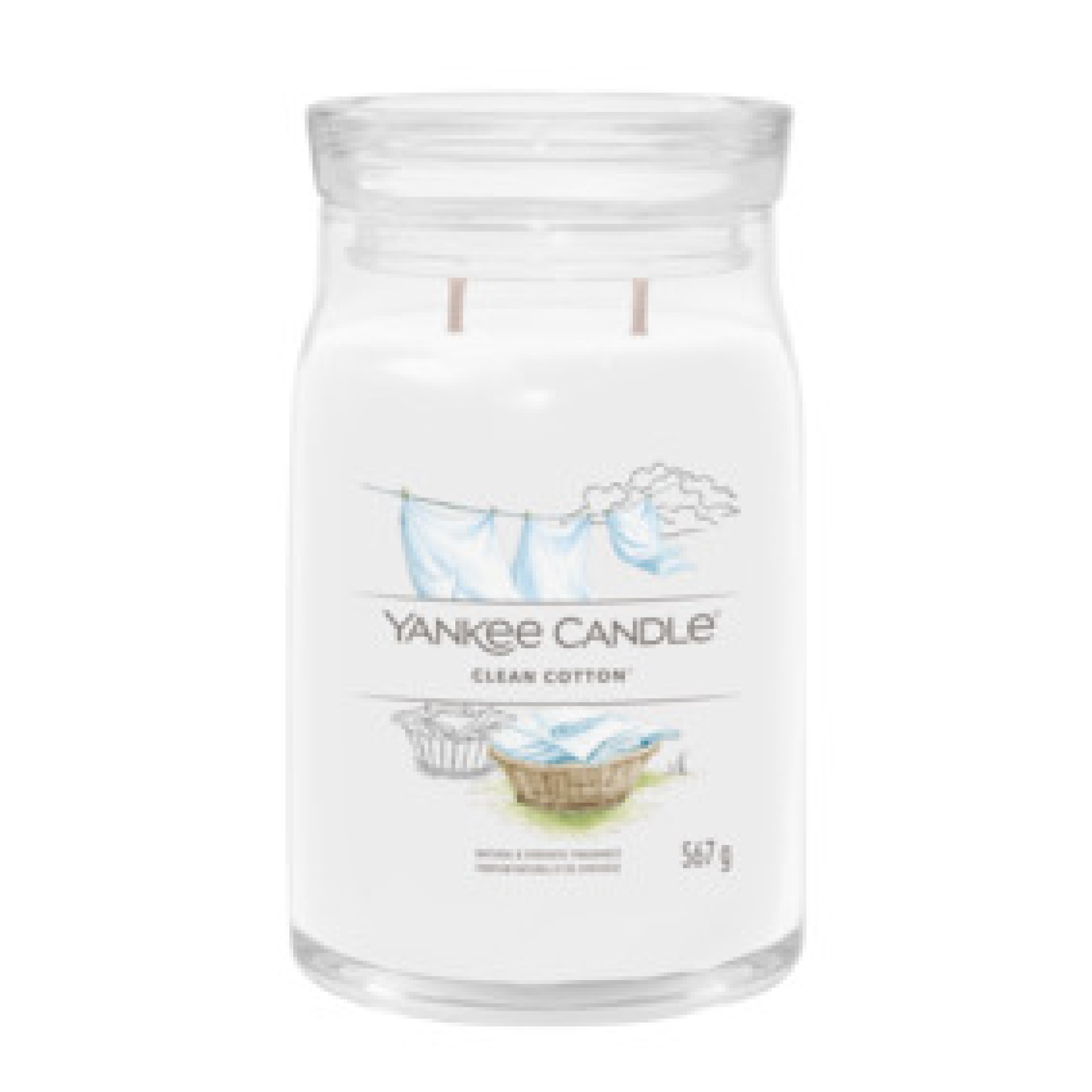 Clean cotton- Signature Large Jar Candle - The Candle Scentre